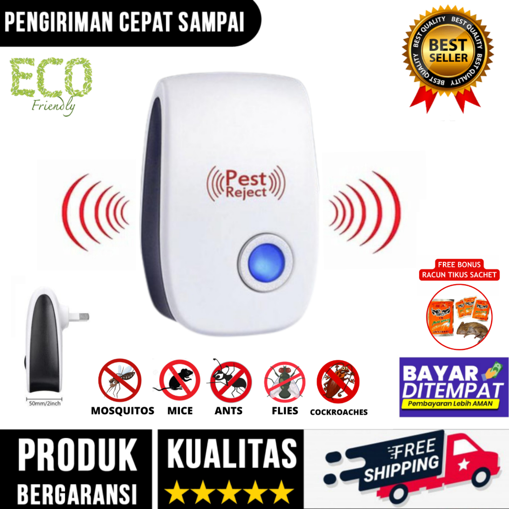 Ultrasonic Pest Repeller Anti-Insect Pest / Mosquito Repellent Device ...