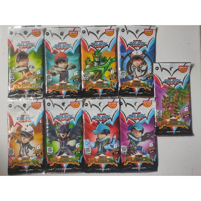 Boboiboy Monsta Galaxy Card Fusion pack single pack 1 Pcs | Shopee ...