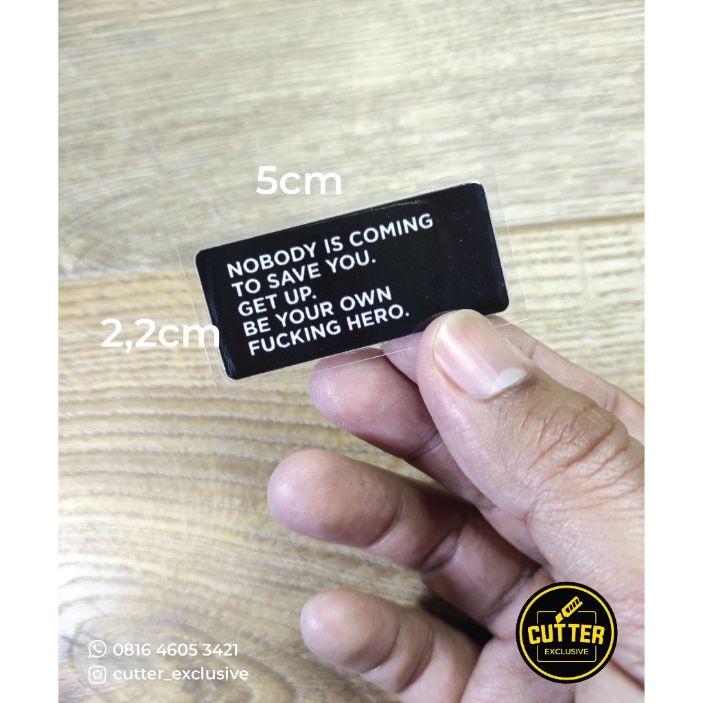 Permanent DTF sticker NOBODY IS COMING Motorcycle Sticker Waterproof ...