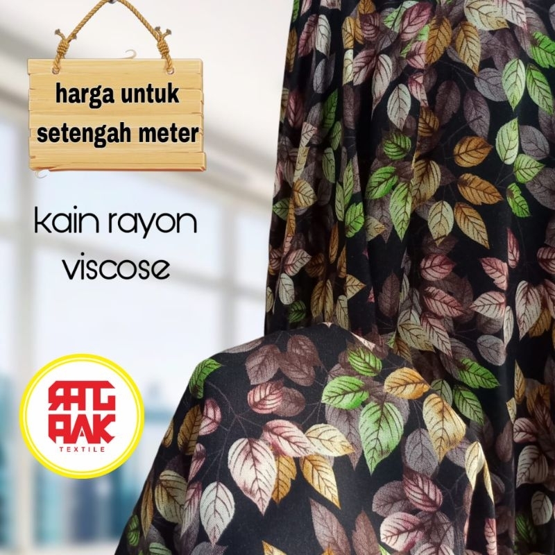 Premium RAYON VISCOSE FABRIC MOTIF IN SHOPEE (WIDE/FABRIC FABRIC 150cm ...