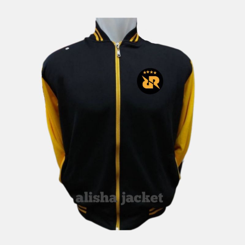 Varsity BASEBALL BOMBER JACKET BUTTONS LOGO RRQ GAMER ADULT MEN WOMEN ...