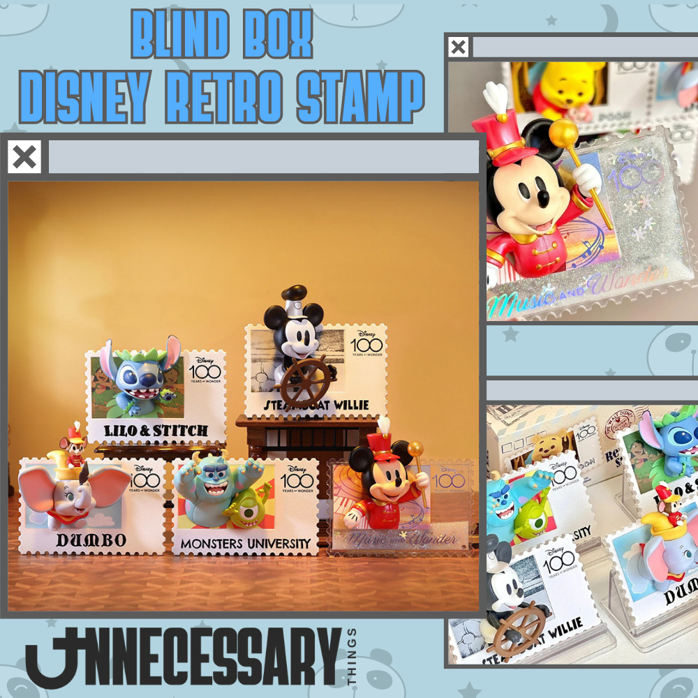 Blind Box DISNEY 100 Years of Wonder Retro Stamp Series Stitch Mickey