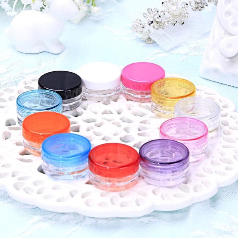(new) MINI CREAM CONTAINER Cream Pot Jar Round & Square Cream Container ...