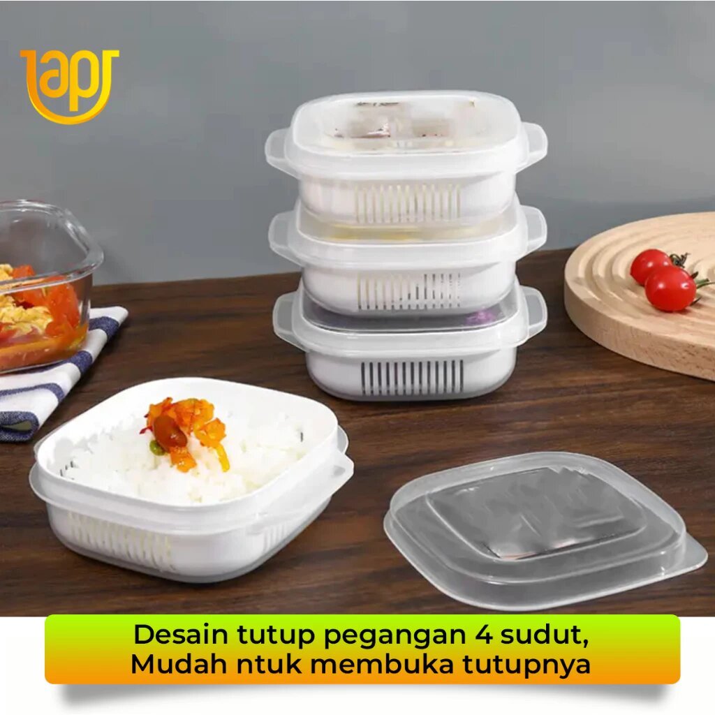 Microwavable Portable Drain Storage Box Dining Container/Mini Lunch Box ...