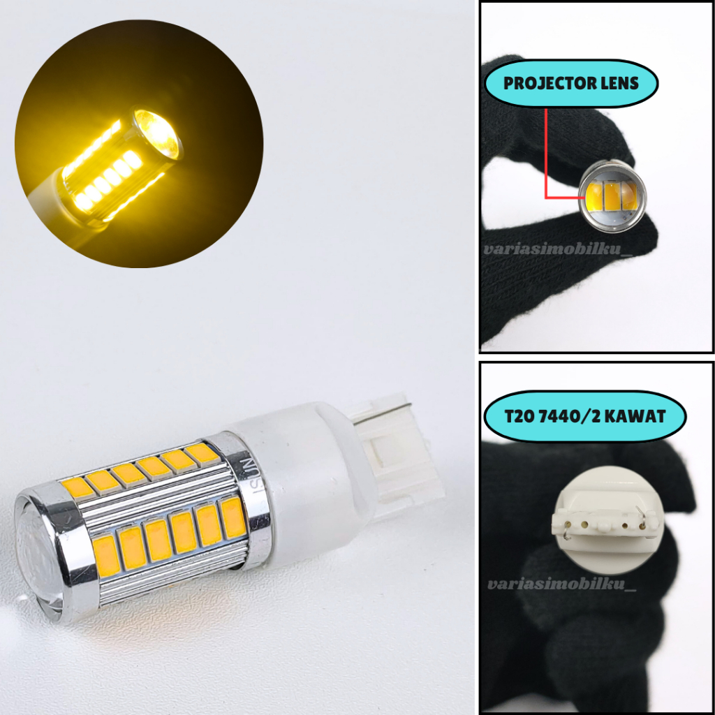 MATA [VRM] Led SIGN T20 7440 33 SMD Eye Point 1 Wire DC 12 VOLT ...