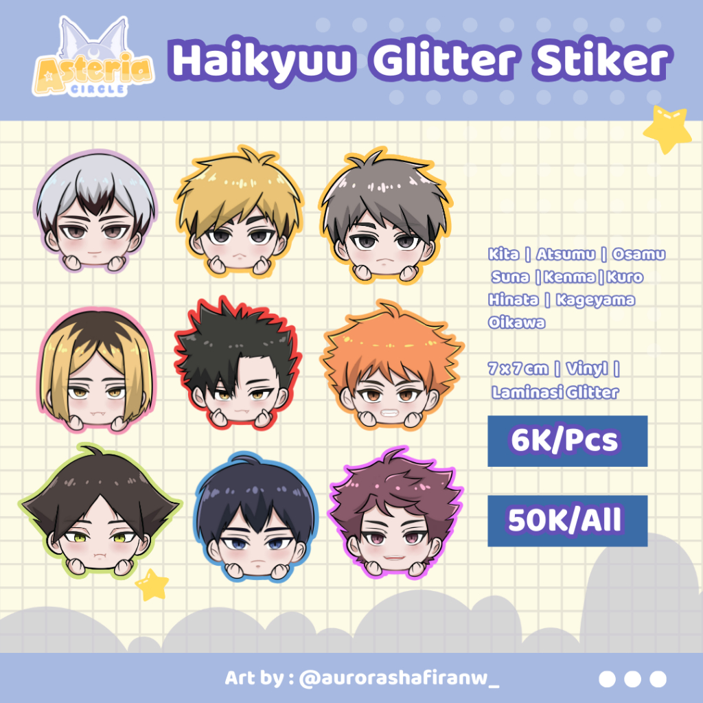 Haikyuu Fanart Glitter Sticker | Shopee Philippines