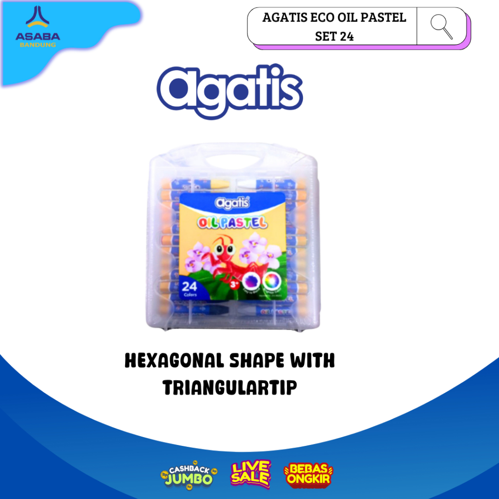 Asaba Bandung - AGATIS ECO OIL PASTELS JUMBO HEXAGONALSHAPE WITH ...
