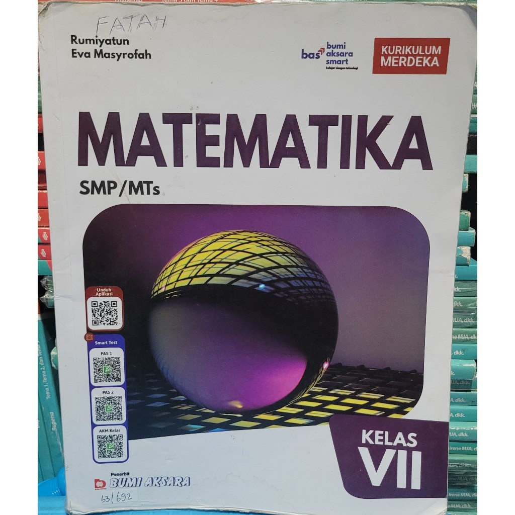 MATHEMATICS CLASS 1 SMP INDEPENDENT CURRICULUM BUMI AKSARA | Shopee ...