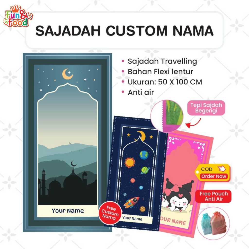 Children's Travel Prayer Rugs Traveling Prayer Rugs Can Be Custom Name ...