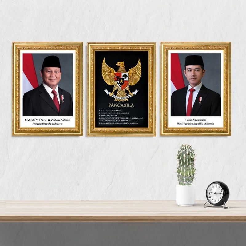 Photo of the President & Vice President + Garuda (FRAME WITHOUT GLASS ...