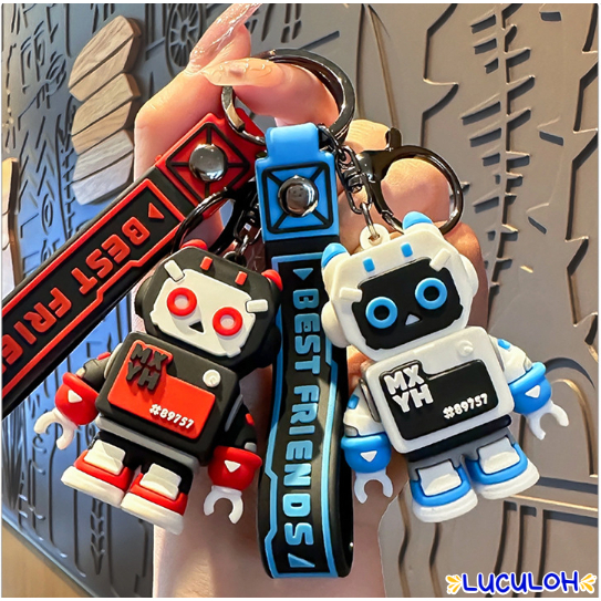 GANTUNGAN MATA Big Eyes Robot Keychain Best Friends Cute Cute Viral ...
