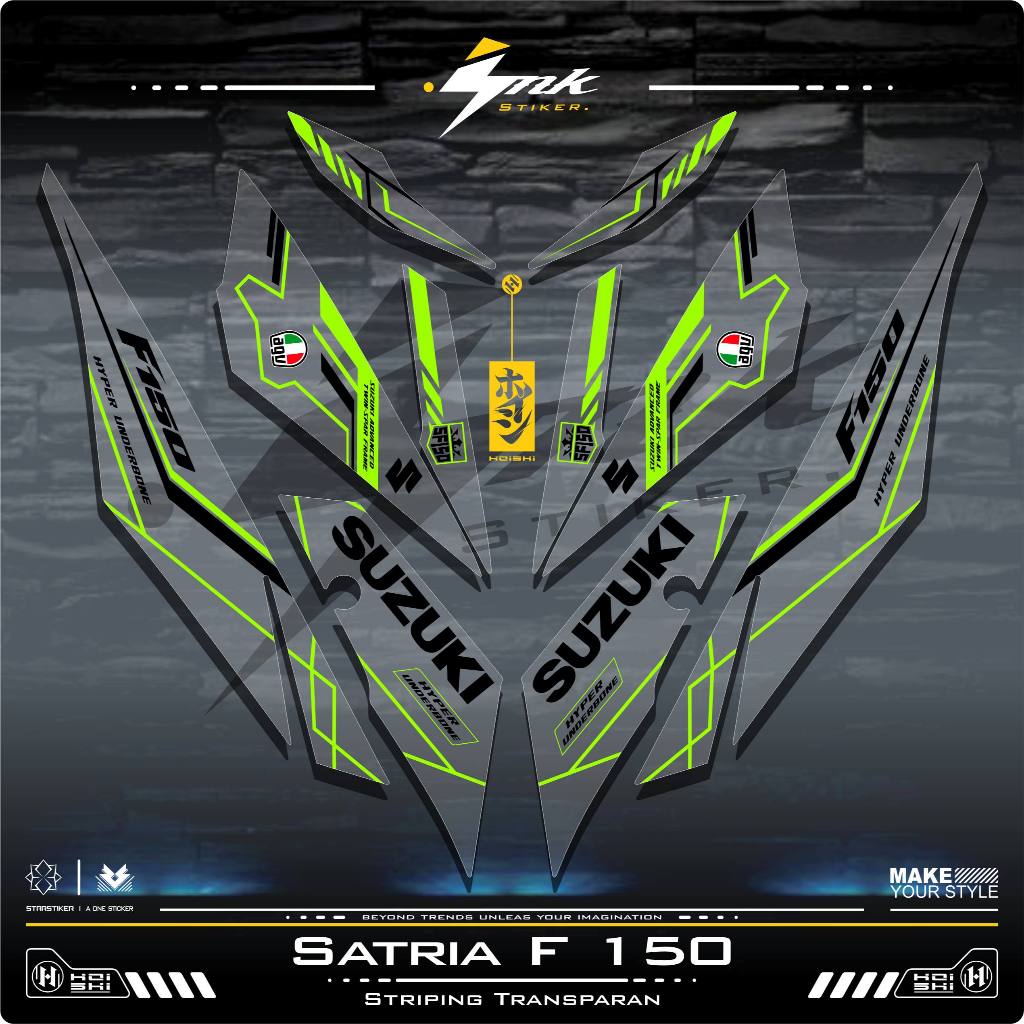 Satria Injection 150 F150 Transparent Uv Striping Transparent Striping ...
