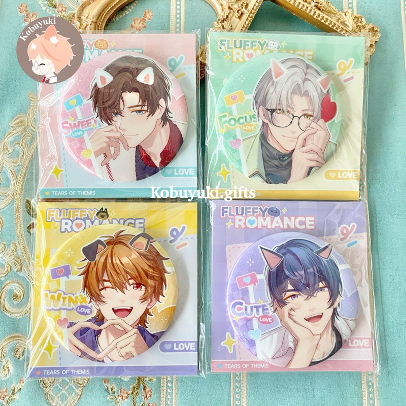 Official Tears of Themis 75mm Fluffy Romance Glitter Badge pin button ...