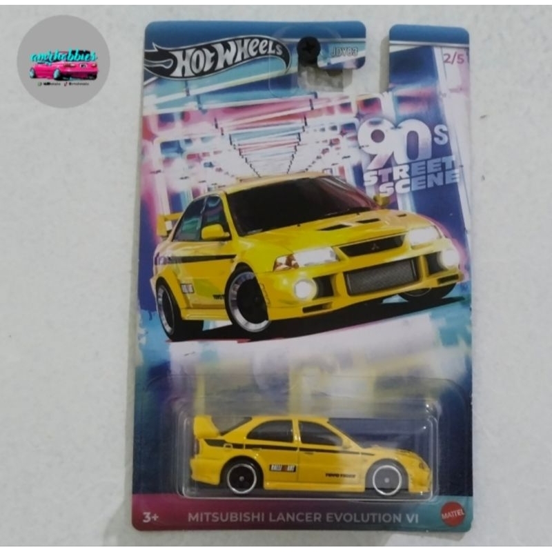 Hot Wheels 90s street scene mitsubishi lancer evolution VI yellow Shopee Philippines