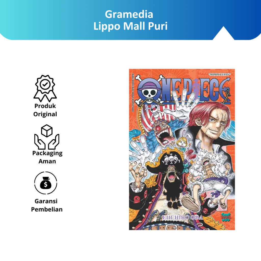 Gramedia Lippo Mall Puri - One Piece Comic 105 (Eiichiro Oda) | Shopee ...