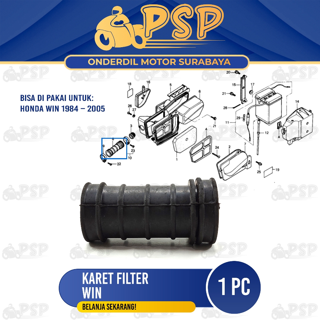 Win Filter Rubber - Rubber Seat Air Filter CVT Join Joint Carburetor ...