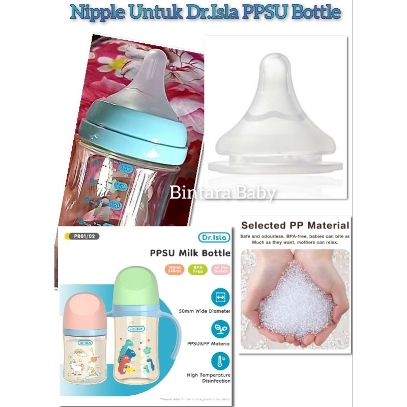 Replacement Nipple Nipple for Isla PPSU Bottles / Dr Isla PPSU Nipple ...