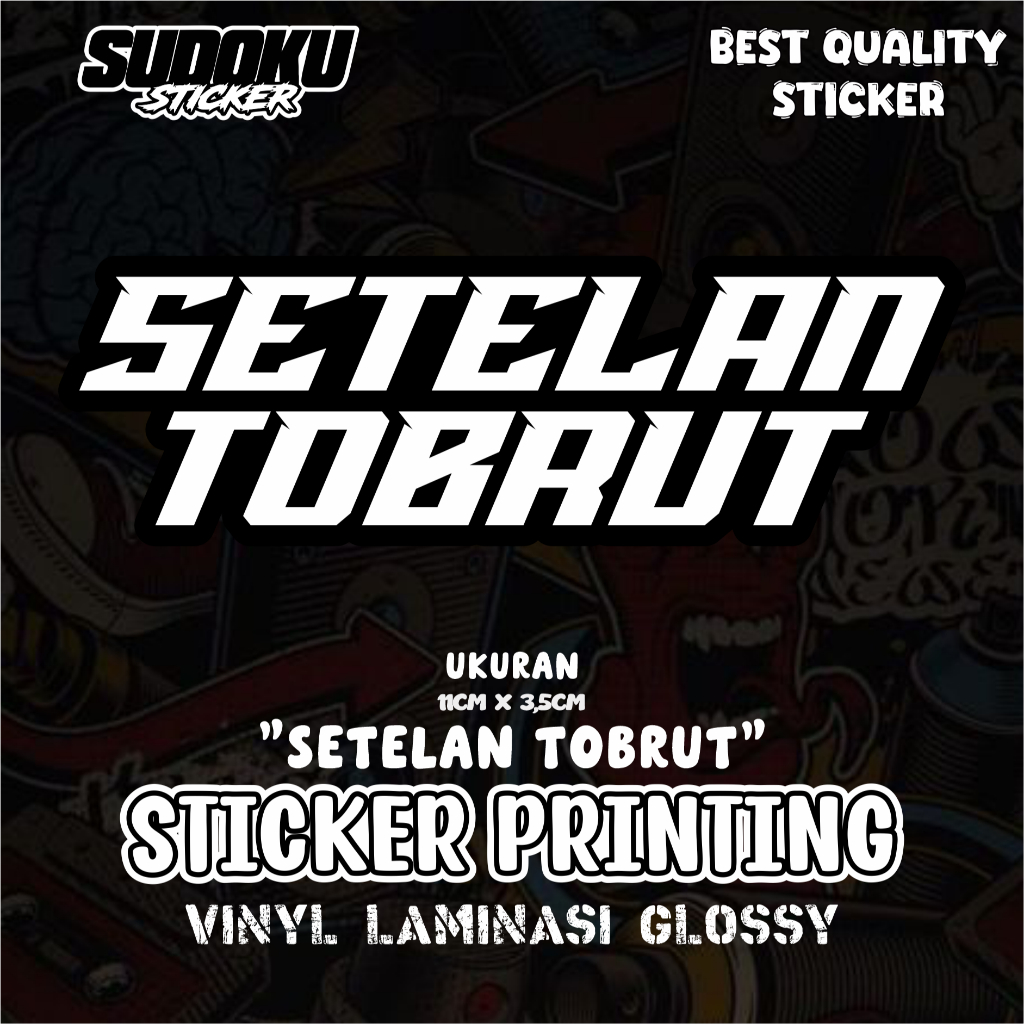 Sticker PRINTING STICKERS SET TOBRUT RACING VIRAL FYP AESTHETIC ...