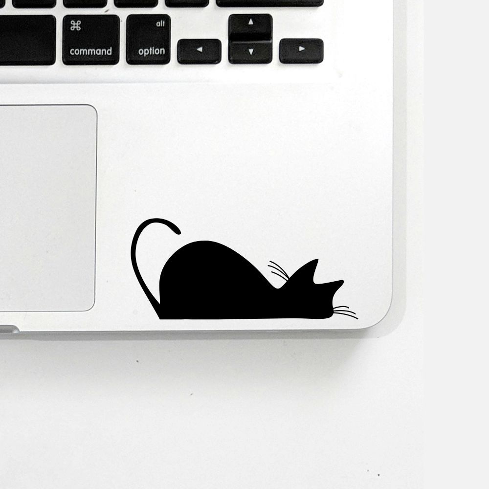 Sleeping Cat Sticker - Cat Sleeping - Laptop Decal Macbook Sticker ...