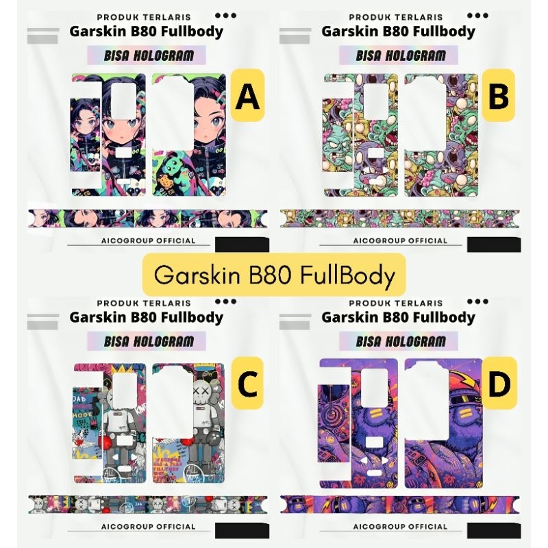 Garskin Cutting Sticker B80 Inner FullBody Hologram/Non Hologram Can ...