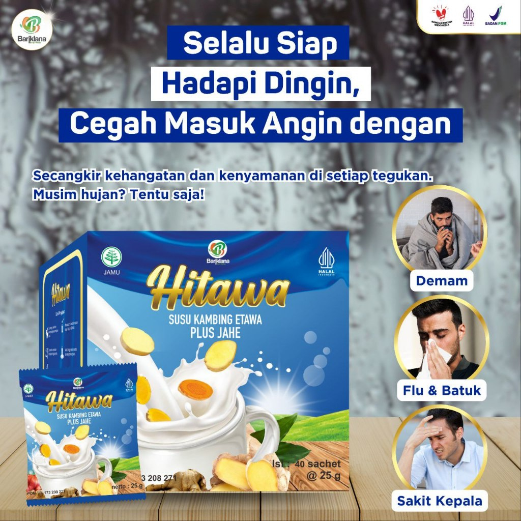Hitawa sachet 1 Box contains 40 sachets of Etawa Ginger Milk Good for ...