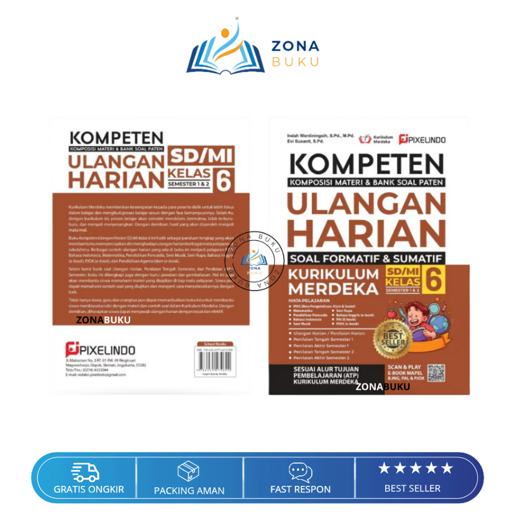 Pixelindo Competent Daily Tests for SD/MI Merdeka Kulikulum Class 6 ...