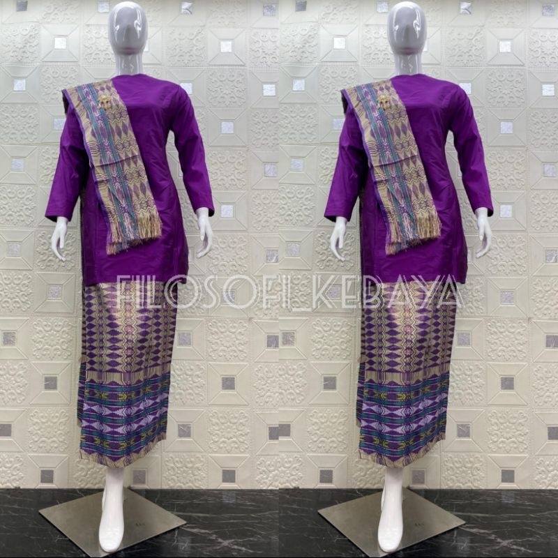 Fk-set baju kurung malay malaysia/baju kurung polos/baju rok songket ...