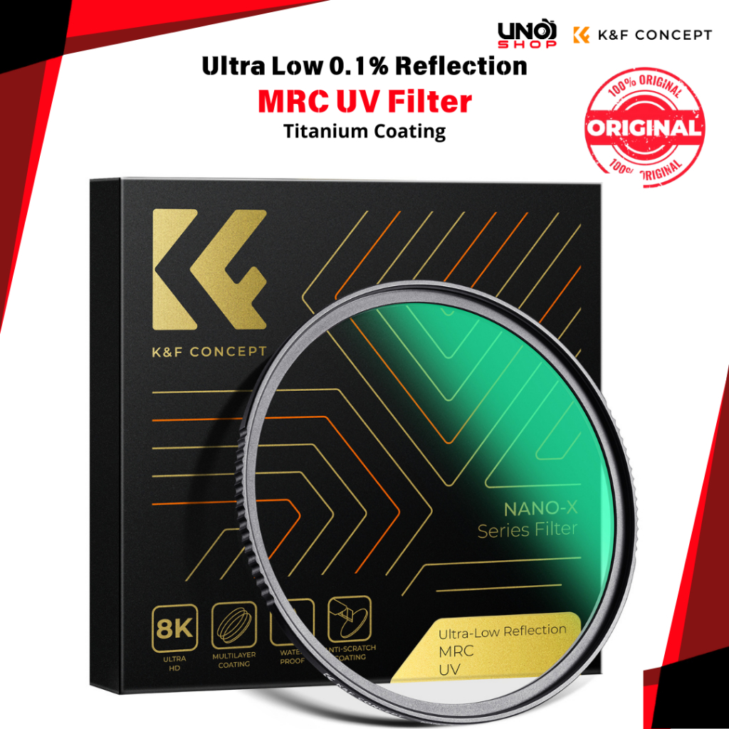 K&f Concept UV Filter 0.1% Ultra Low Reflection Titanium Coating Nano-X ...
