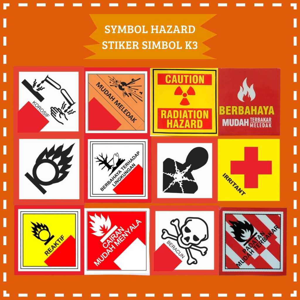 COMPLETE! K3 Stickers, Chemical Signs, Dangerous and Toxic Waste ...