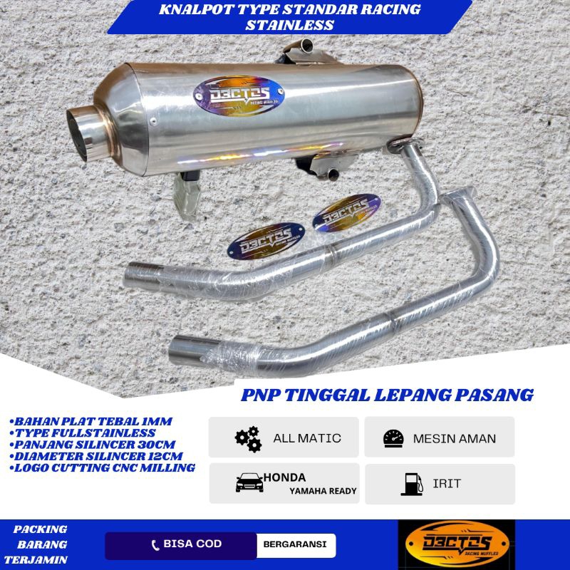 D3ctos Full System Racing Standard Type Exhaust for Beat, Scoopy, Genio ...
