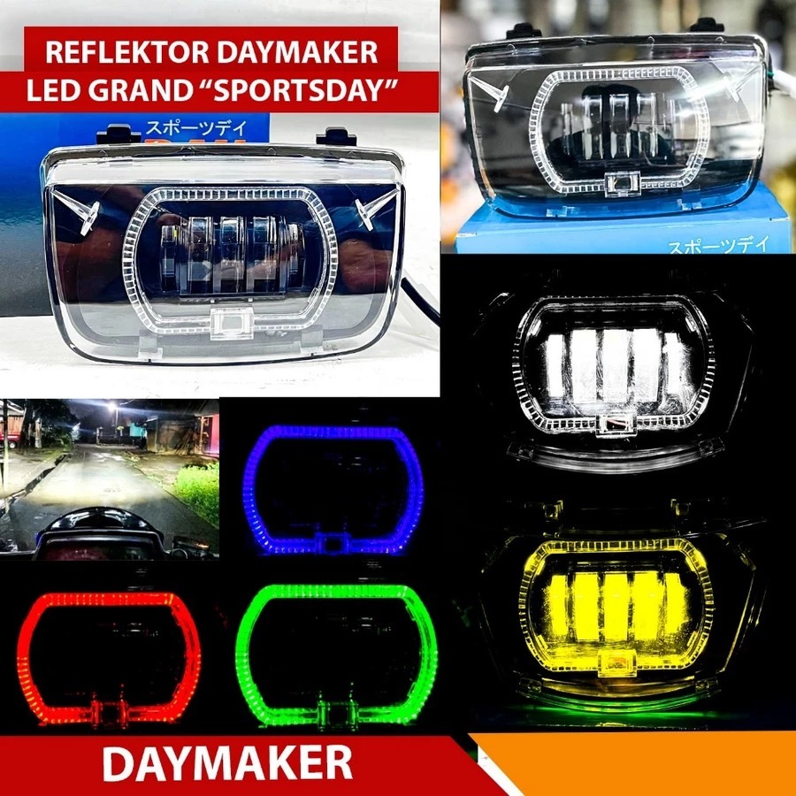 GRAND LED REFLECTORS IMPORTED SPORTS DAY RGB LED HEADLIGHTS | Shopee ...