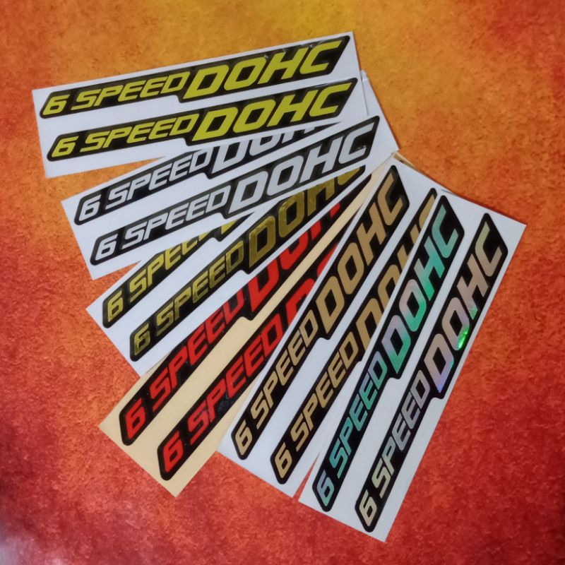Dohc 6 Speed Stickers 1 Set (Right-Left) | Shopee Philippines