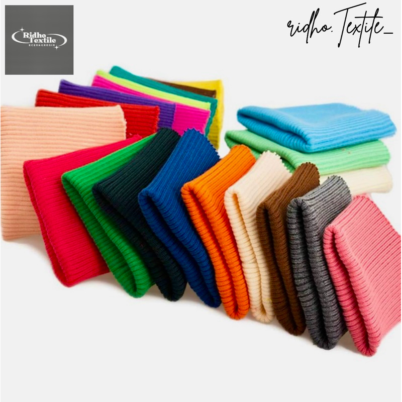 Material/fabric COTTON RIB KNIT CVC 2x2 | Shopee Philippines