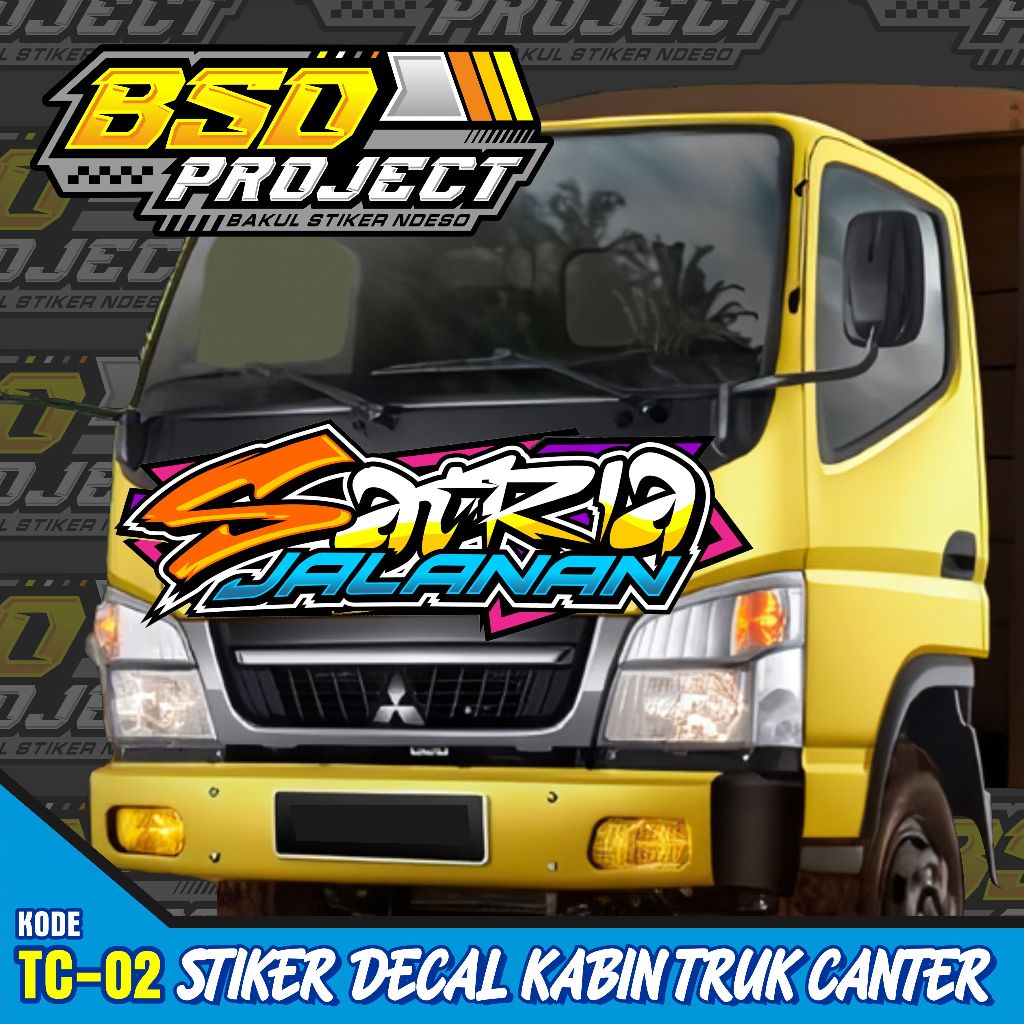 NEWEST FRONT CABIN DECAL STICKERS FOR CANTER SATRIA STREET TRUCK FRONT ...