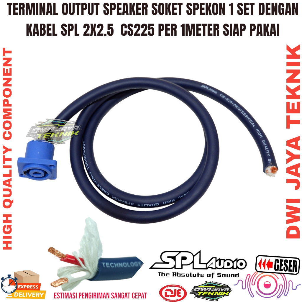 Speaker Output Terminal Speakon Socket Plus SPL AUDIO Cable 2x2.5