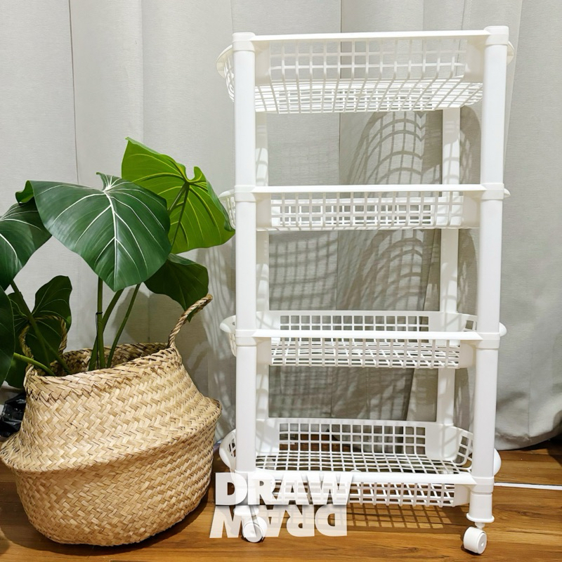 PUTIH By DRAWDRAW | White Contemporary Aesthetic Stacking Rack | Shopee ...