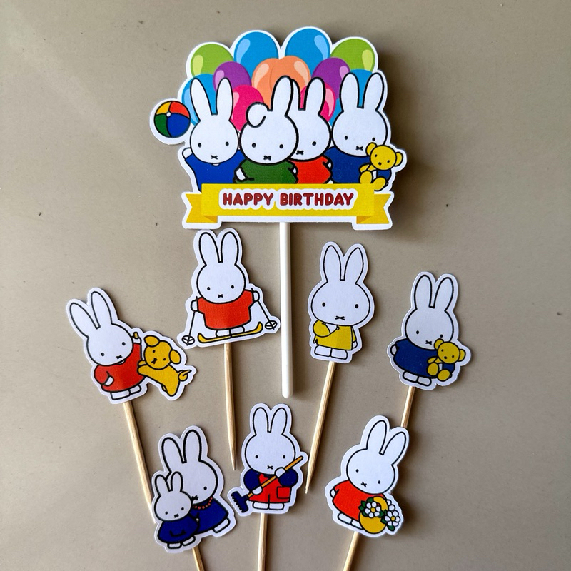 MIFFY RABBIT TOPPER / MIFFY TOPPER / MIFFY RABBIT CAKE TOPPER / MIFFY ...