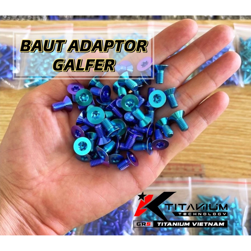 Titanium BOLT DISC ADAPTER GALFER DISC ADAPTER 10 M6 ORIGINAL UNIT ...
