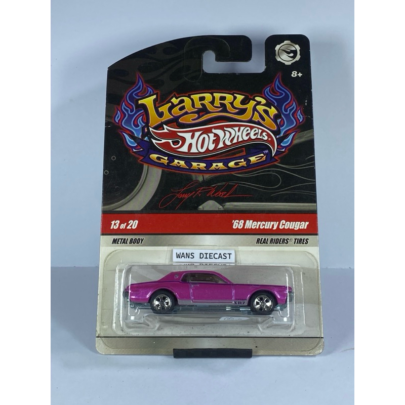 Hot Wheels Larry's Garage 68 Mercury Cougar Pink Premium Muscle Car 