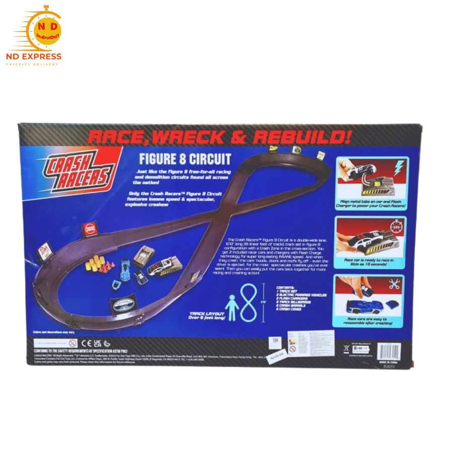 Crash Racers Figure 8 Track Set Original Racing Car Track Toy | Shopee ...