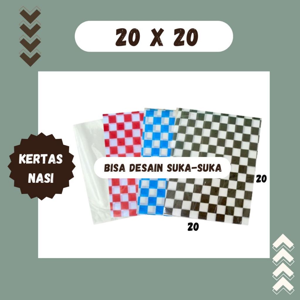 PUTIH Foodgrade Rice Paper 20x20 | Food grade Paper Wrap Burger Kebab ...