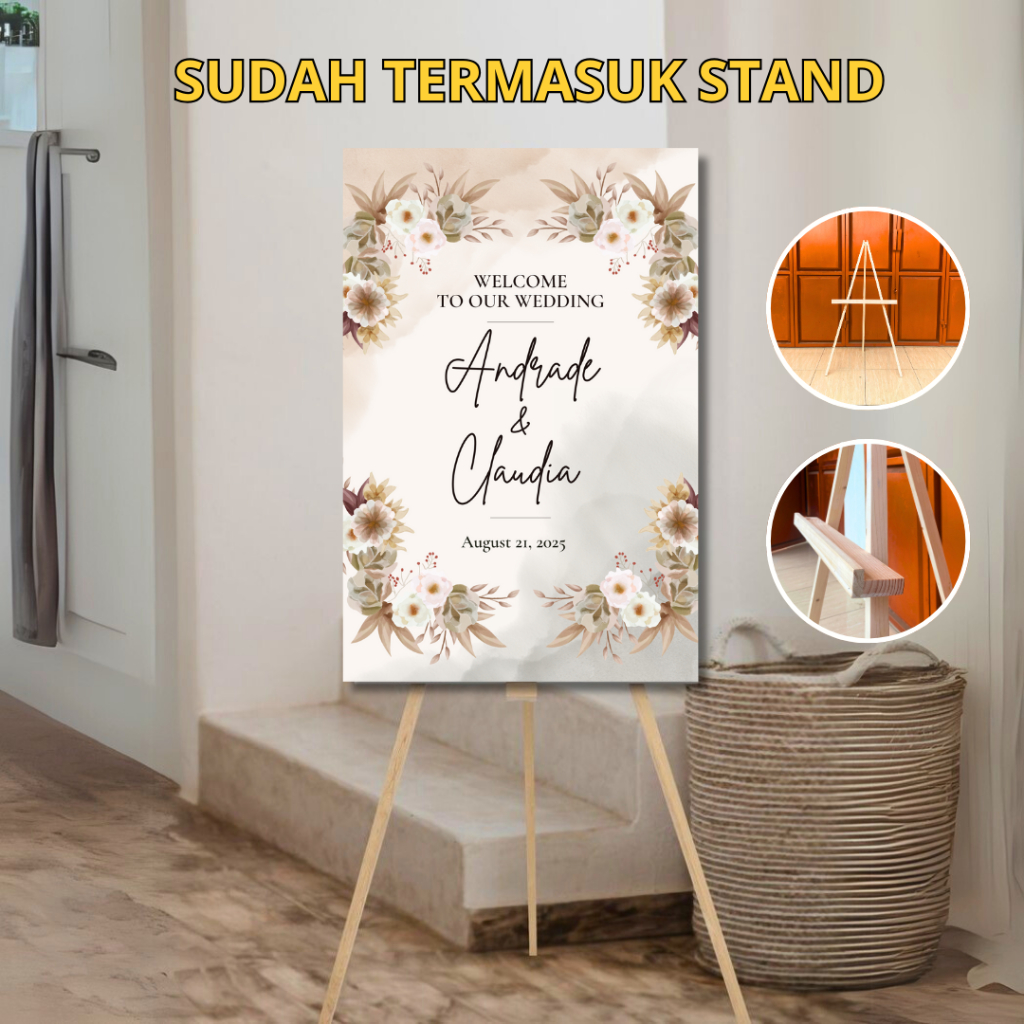 Welcom Sign Wedding/ Segment/Grand Opening Includes Stand | Shopee ...