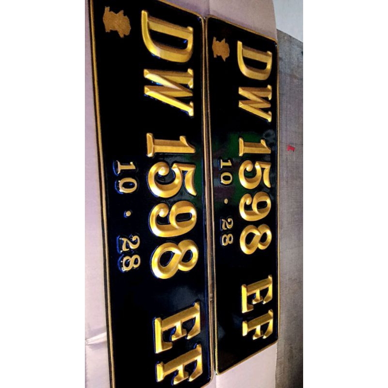 3d embossed car number plates (a pair) | Shopee Philippines