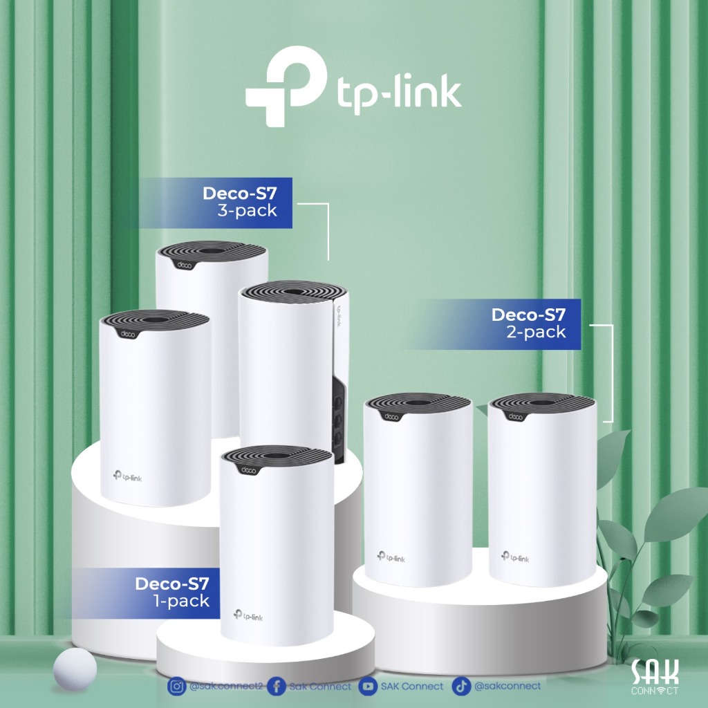 TP-Link Deco S7 AC1900 Mesh WiFi System Dual Band Gigabit Whole Home ...