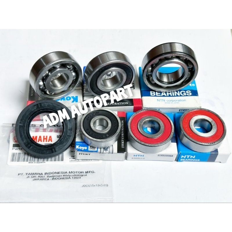 BEARING RASIO SET 6PCH KOYO/NTN JAPAN+2DP WHEEL SIL YAMAHA NMAX 155 OLD ...