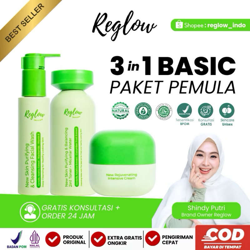 Reglow New packaging 5 in 1 Whitening Booster Package (To Treat Acne ...