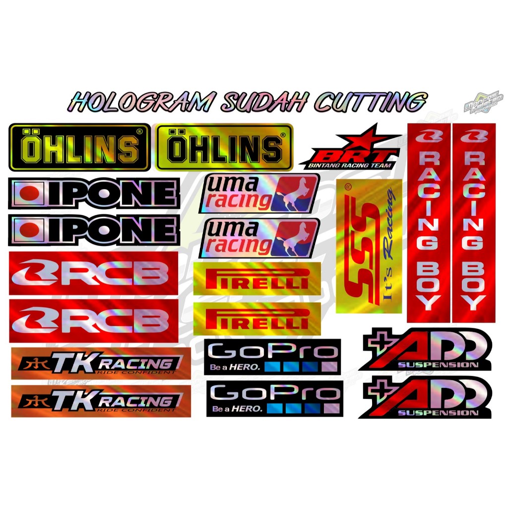 Racing Sticker Pack RACING Words contains 20 Pcs RACING BOY CUTTING ...