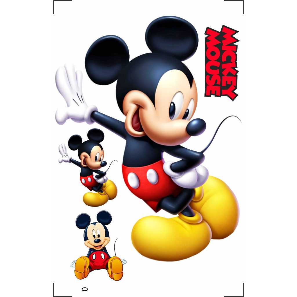 Vinyl Cutting Graftac Mickey Mouse Wall Sticker version 2 size 30 - 50 ...