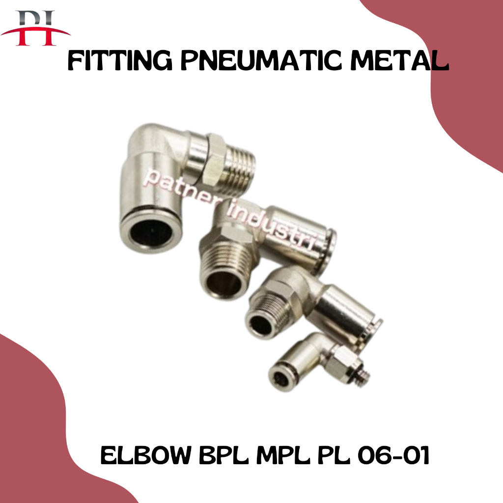 Push in metal Elbow BPL MPL/PL 06-01 pneumatic fittings | Shopee ...