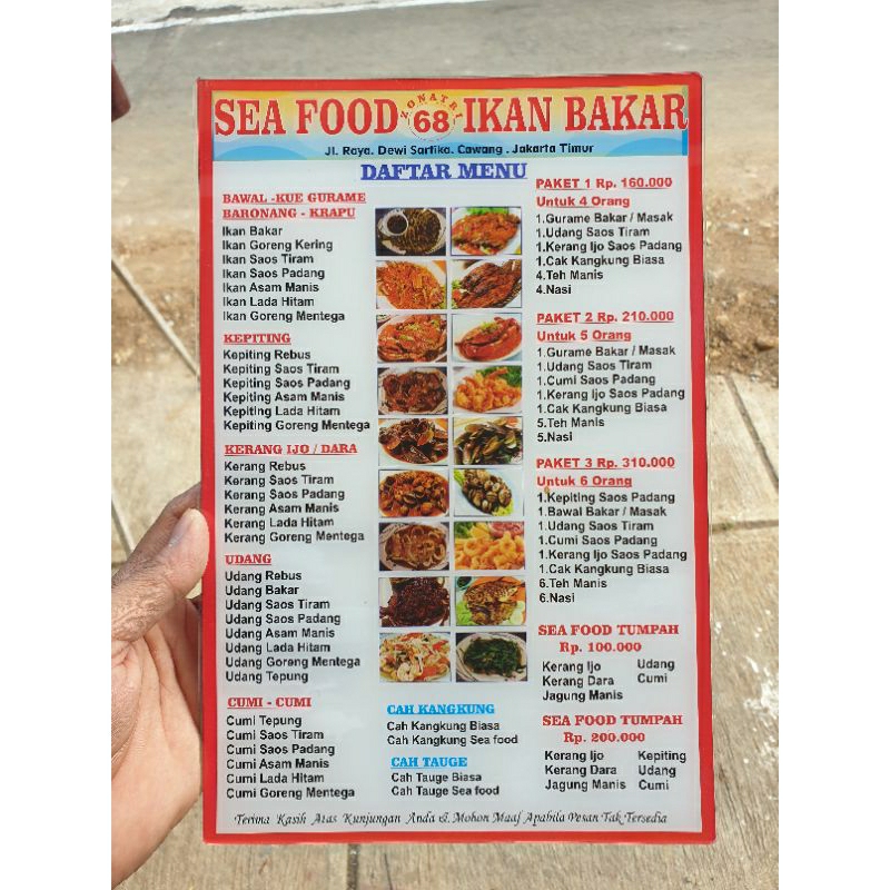 List of acrylic menus 30x20cm | Shopee Philippines